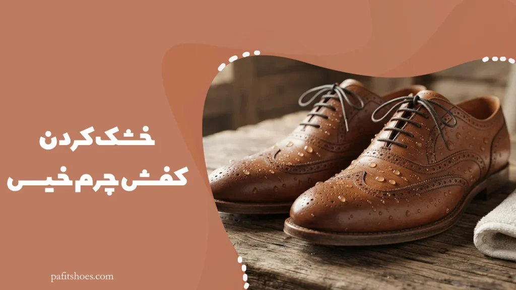 خشک کردن کفش چرم خیس