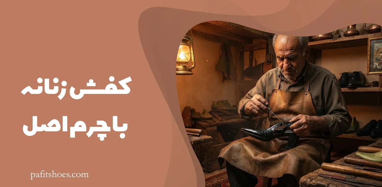 کفش زنانه با چرم اصل