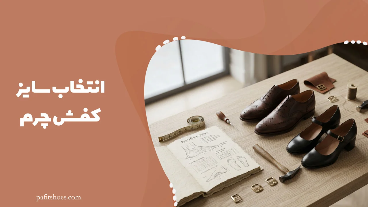 انتخاب سایز کفش چرم