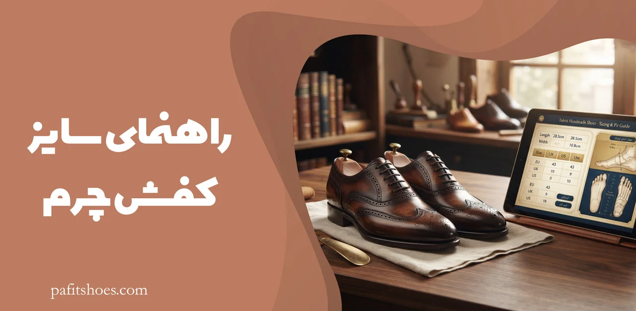 انتخاب سایز کفش چرم 4 راهنمای سایز کفش چرم